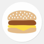 Hamburger Ronde Sticker (Voorkant)