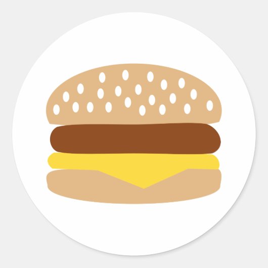 Hamburger Ronde Sticker (Voorkant)
