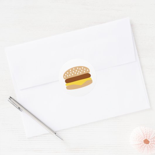 Hamburger Ronde Sticker (Envelop)