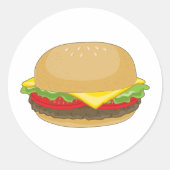 Hamburger Ronde Sticker (Voorkant)
