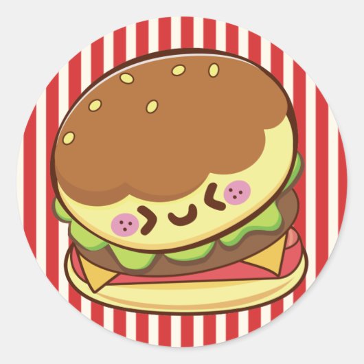 Hamburger Ronde Sticker (Voorkant)