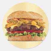 Hamburger Ronde Sticker (Voorkant)