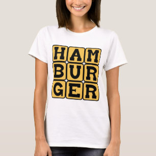 Hamburger, rundergehakt patty t-shirt
