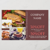 hamburger sandwich private chef catering flyer (Voorkant)