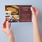 hamburger sandwich private chef catering flyer (Hand)