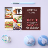hamburger sandwich private chef catering flyer (Enkel)