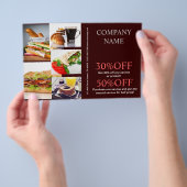 hamburger sandwich private chef catering flyer (Hand)