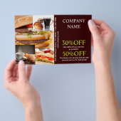 hamburger sandwich private chef catering flyer (Hand)