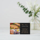 hamburger sandwich private chef catering visitekaartje (Staand voorkant)