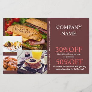 hamburger sandwich privékok catering flyer