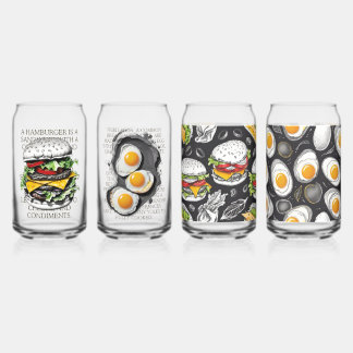 Hamburger schets van CallisC Arts Blikvorm Glas