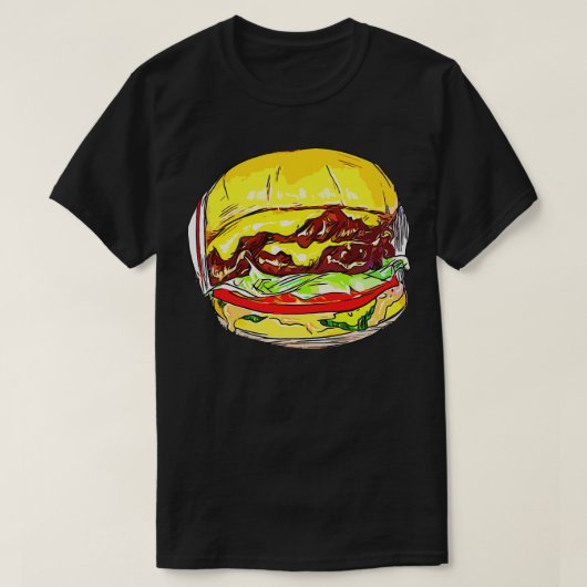 Hamburger Shirt Burger Shirt Cheeseburger Burger L (Design voorkant)