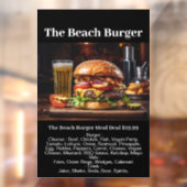 Hamburger Shop Maaltijd Fastfood Restaurant Bar Za Raamsticker (Vel 2)