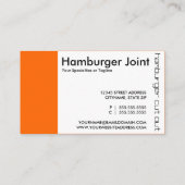 hamburger snijdt punkkaarten uit klantenkaartje (Achterkant)