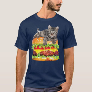 Hamburger Space Cat , Funny Kat T-shirt van Zany B