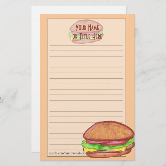 Hamburger Stationery Briefpapier (Voorkant / Achterkant)