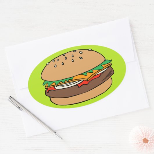 Hamburger sticker (Envelop)