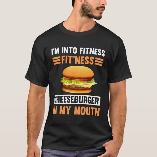 Hamburger T-shirt - Ik hou van cheeseburgers (Voorkant)