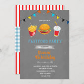 Hamburger thema Uitnodiging (Voorkant / Achterkant)