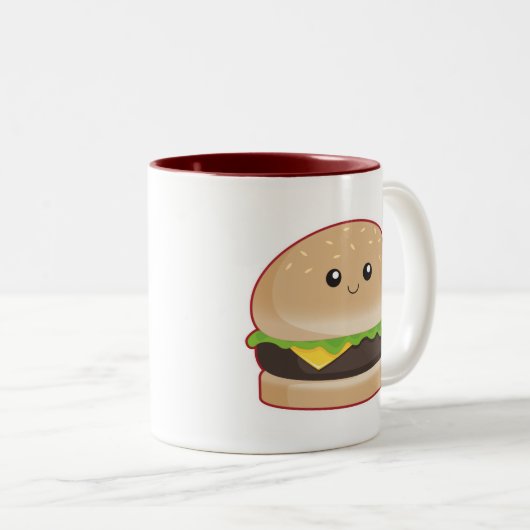 Hamburger Tweekleurige Koffiemok (Voorkant rechts)