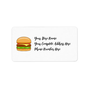 Hamburger Vector Illustratie Etiket