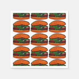 Hamburger verjaardagsfeest servet