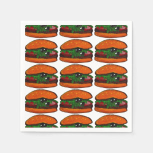 Hamburger verjaardagsfeest servet