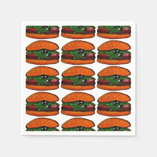 Hamburger verjaardagsfeest servet (Voorkant)