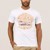 hamburger, voedsel, brood, fastfood, gegrild t-shirt (Voorkant)