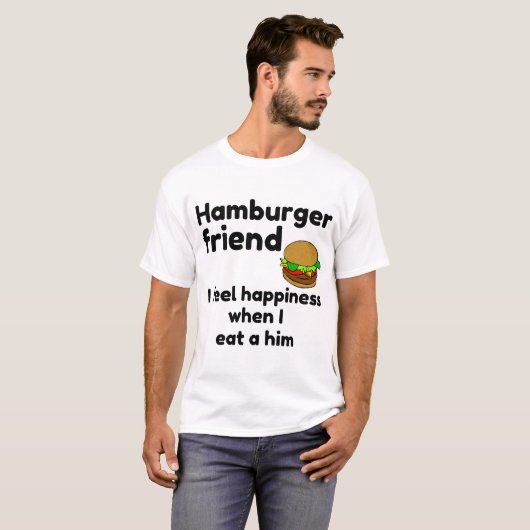 Hamburger vriend t-shirt (Voorkant volledig)