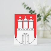 Hamburger Wappen Briefkaart (Staand voorkant)