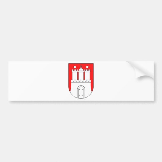 Hamburger Wappen Bumpersticker (Voorkant)