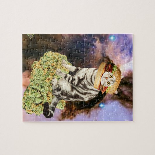 hamburger weed kat legpuzzel (Horizontaal)