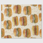 Hamburger Wrapping Paper Cadeaupapier (Vlak)