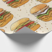 Hamburger Wrapping Paper Cadeaupapier (Hoek)