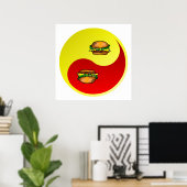 Hamburger Yin Yang Poster (Thuiskantoor)