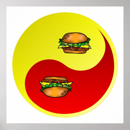 Hamburger Yin Yang Poster (Voorkant)