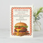 hamburgerfeest | Fun Burger Celebration Kaart (Staand voorkant)