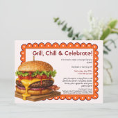 hamburgerfeest | Fun Burger Celebration Kaart (Staand voorkant)