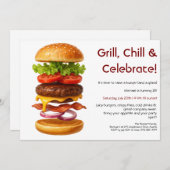 Hamburgerfeest | Plezierige Burgerbarbecueviering Kaart (Voorkant / Achterkant)