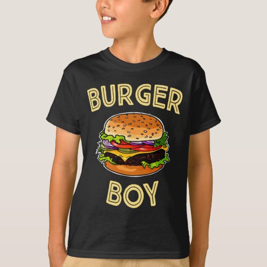 Hamburgerliefhebber burgerjongen performance t-shirt (Voorkant)