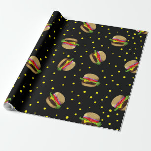hamburgerpatroon cadeaupapier