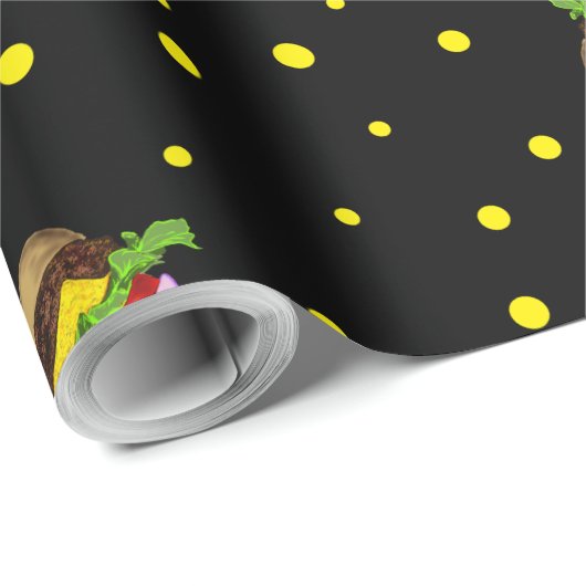 hamburgerpatroon cadeaupapier (Rol Hoek)