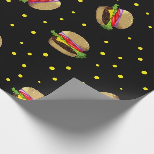 hamburgerpatroon cadeaupapier (Hoek)