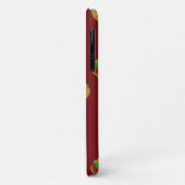 Hamburgerpatroon op bordeauxrood Case-Mate iPhone case (Achterkant/links)