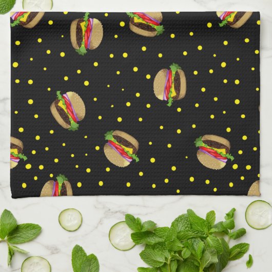 hamburgerpatroon theedoek (Gevouwen)