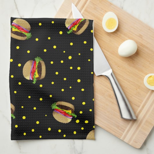 hamburgerpatroon theedoek (Quarter Fold)