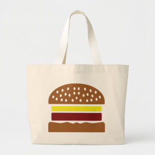 hamburgerpictogram grote tote bag