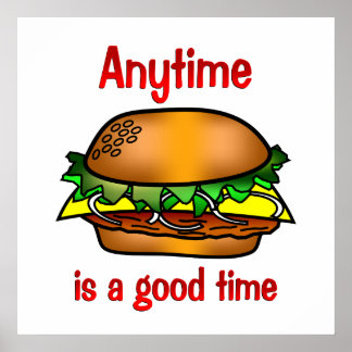 Hamburgers Anytime Poster