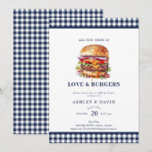 Hamburgers| BBQ | Koppels feest Kaart (Voorkant / Achterkant)